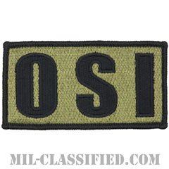OSI（空軍特別捜査局）（Office of Special Investigations）[OCP/ブラック刺繍/メロウエッジ/ベルクロ付パッチ]の画像