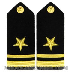 中尉（Lieutenant Junior Grade, Line Officer (LTJG)）[ショルダーボード階級章（男性用）/ペア（2枚1組）]の画像