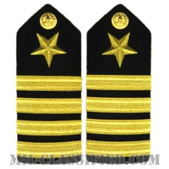 大佐（Captain, Line Officer (CAPT)）[ショルダーボード階級章（男性用）/ペア（2枚1組）]の画像