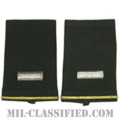 中尉（First Lieutenant (1LT)）[グリーン/ショルダー階級章/ショートサイズ肩章/ペア（2枚1組）]の画像