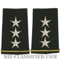 中将（Lieutenant General (LTG)）[グリーン/ショルダー階級章/ショートサイズ肩章/ペア（2枚1組）]の画像