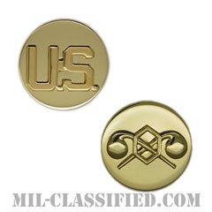 化学科章（Chemical Corps）[カラー/兵科章U.S.章セット（下士官用）/バッジ/ペア（2個1組）]の画像