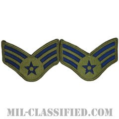 軍曹（Sergeant）[サブデュード/メロウエッジ/空軍階級章（-1991）/Large（男性用）/パッチ/ペア（2枚1組）]の画像