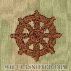 仏教従軍牧師章（Chaplain Badge, Buddhist）[OCP/ブラウン刺繍/パッチ]の画像