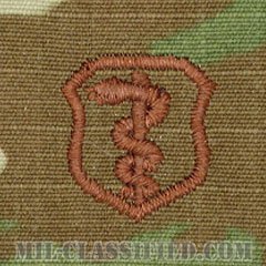 医療章 (ベーシック)（Medical Corps Badge, Basic）[OCP/ブラウン刺繍/パッチ]の画像