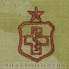 医療章 (下士官用シニア)（Enlisted Medical Badge, Senior）[OCP/ブラウン刺繍/パッチ]の画像