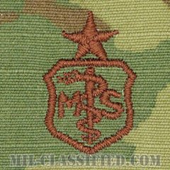 衛生業務章 (シニア)（Medical Service Corps Badge, Senior）[OCP/ブラウン刺繍/パッチ]の画像