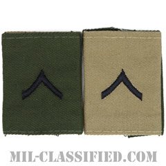 一等兵（Private Second Class (PV2)）[リバーシブル（サブデュード・デザート）/ゴアテックスパーカー用スライドオン階級章]の画像