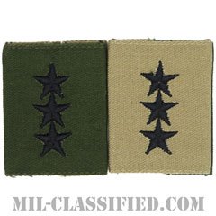 中将（Lieutenant General (LTG)）[リバーシブル（サブデュード・デザート）/ゴアテックスパーカー用スライドオン階級章]の画像