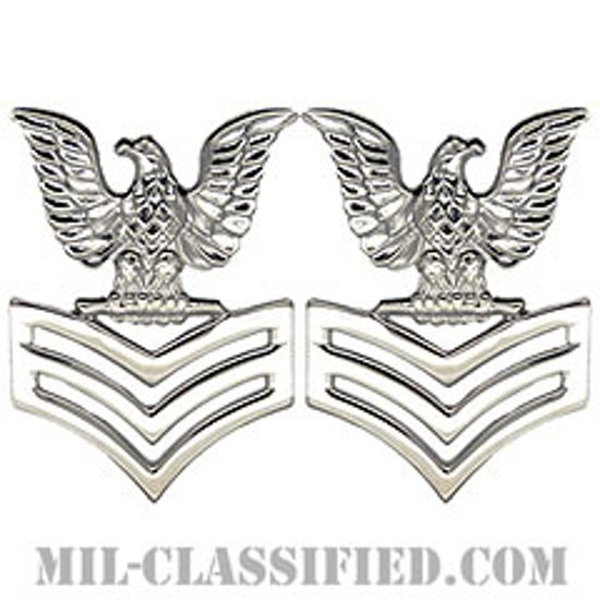 一等兵曹（Petty Officer First Class）[カラー/コート用レギュラーサイズ/階級章/バッジ/ペア（2個1組）]画像