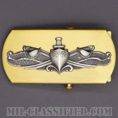 下士官海上戦闘章付 兵曹（E7-E9）用ベルトバックル（Enlisted Surface Warfare, Navy Belt Buckle）[海軍ベルトバックル/男性用（Male）]の画像