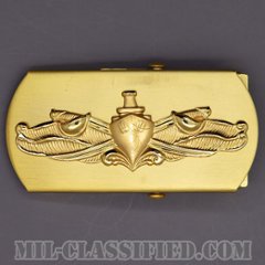 海上戦闘章付 将校用ベルトバックル（Officer Surface Warfare Insignia, Navy Belt Buckle）[海軍ベルトバックル/男性用（Male）]の画像