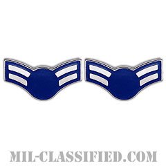 一等空兵（Airman First Class）[カラー/空軍階級章（-1991）/バッジ/ペア（2個1組）]の画像