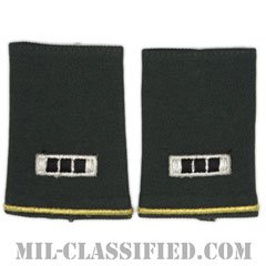 准尉 (CW3)（Chief Warrant Officer 3 (CW3)）[グリーン/ショルダー階級章/ショートサイズ肩章/ペア（2枚1組）]の画像