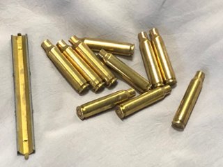 USED・ダミーカート（薬莢）・5.56mm薬莢x10＋アダプターセットの画像