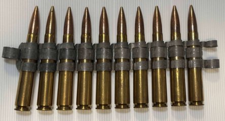 USED：米軍放出品　12.7mm 50CAL 50BMG 50口径　ダミーカート　10連　ベルトリンク画像