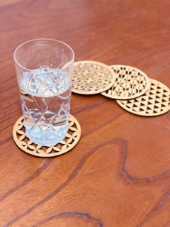 丸型コースター(和柄)画像