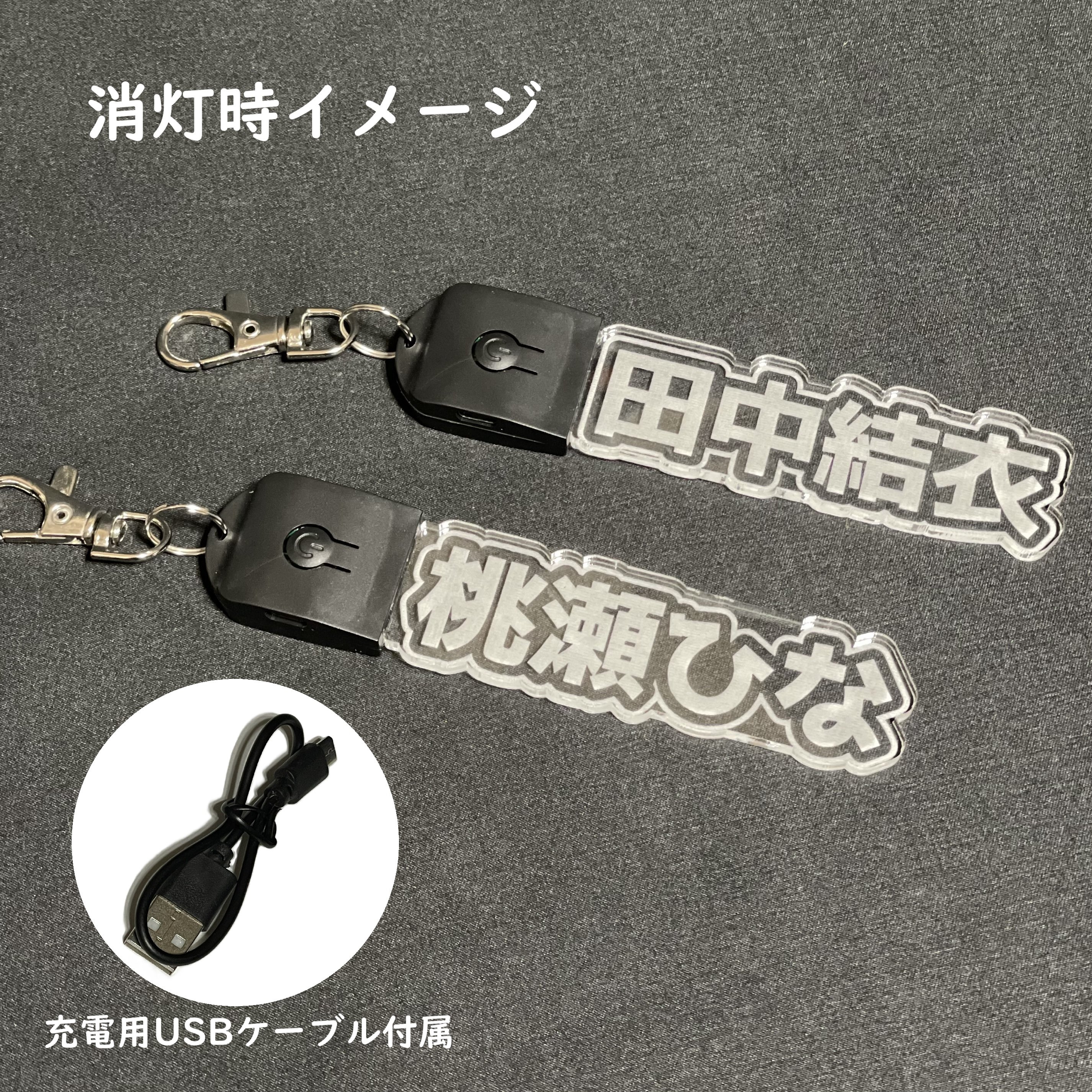 送料無料】名入れ アクリルLEDキーホルダー【推し活・ネームプレート
