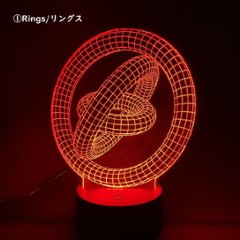 3Dイリュージョンランプ【幾何学デザイン】LED 間接照明 卓上ライト 3D視覚効果 置物 インテリア おしゃれ ギフト画像