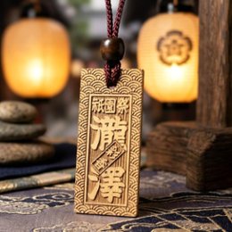 【送料無料】本格木彫り 喧嘩札（特製木札）全面地紋・職人仕上げ【栂（ツガ）材・厚み6mm】の画像