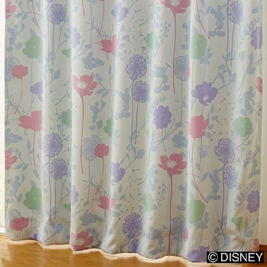 ディズニーカーテン　ミッキーマーチ：既製サイズ画像