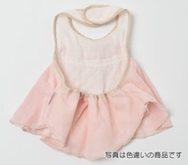 ご出産祝いにおすすめ！日本製ベビー服お洋服とスタイが合体した「ビブシィ」60-80サイズベビー服リボンチュールMadeinJapan（ピンク）画像