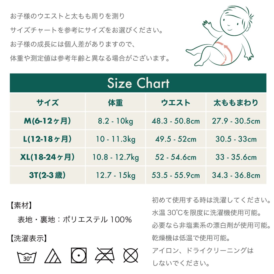 オムツプレイ　gif 使い捨て水着パンツはもういらない！繰り返し使えるオムツ機能付水遊びパンツiplay(アイプレイ)ベビー用水着スイムパンツ（LightSageTurtleグリーンかめさん）(LightSageTurtle)|創作品モール  あるる