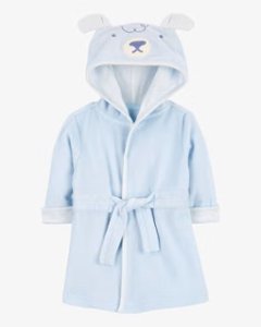 ご出産祝いにおすすめ！アメリカベビー服・子ども服ブランド「カーターズ」赤ちゃん用バスローブベビー用ローブ（くまさん／ブルー）表示サイズ0-9ヵ月の画像