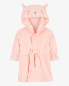 ご出産祝いにおすすめ！アメリカベビー服・子ども服ブランド「カーターズ」赤ちゃん用バスローブベビー用ローブ（羊／ピンク）表示サイズ0-9ヵ月の画像
