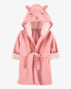 ご出産祝いにおすすめ！アメリカベビー服・子ども服ブランド「カーターズ」赤ちゃん用バスローブベビー用ローブ（子羊／ピンク）表示サイズ0-9ヵ月の画像
