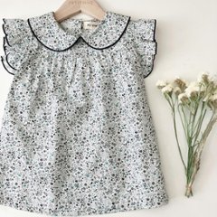 子供服ブランド「プチミグ」の夏の子供服日本発子供服ブランド「プチミグ」夏の小花柄ワンピース3サイズ80サイズ、90サイズ、100サイズの画像