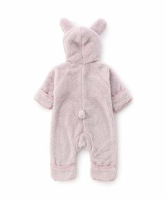 ご出産祝いに！冬産まれの赤ちゃんにベビーアンパサンド「アニマルボアジャンプスーツ」は、やさしいニュアンスのナチュラルなデザイン。ベビーのコーデにおしゃれさをプラス♪ハロウィンにも！画像
