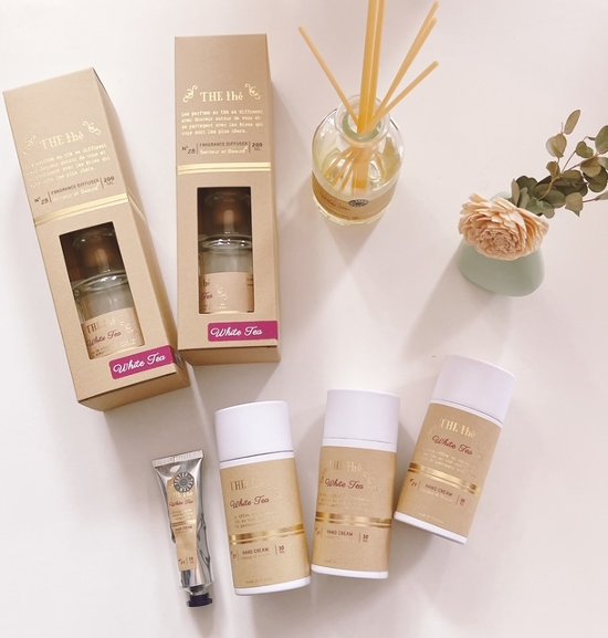 ラグジュアリーな香りで空間をアップグレードお友だちへのプレゼントにも！Senteur et Beaute サンタール エ ボーテ ザ ティー フレグランスブーケ ホワイトティー画像