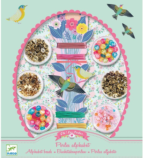 お誕生日プレゼント・クリスマスプレゼントにおすすめ！フランスおもちゃブランド「DJECOジェコ」のアルファベットビーズセット画像