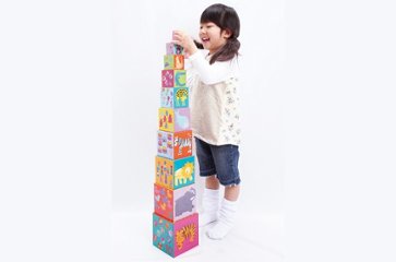 出産祝い・お誕生日プレゼントに！フランスベビー知育玩具ブランド「ジェコ」10フォレストブロックス長ーく遊べる赤ちゃん＆子供用おもちゃ画像