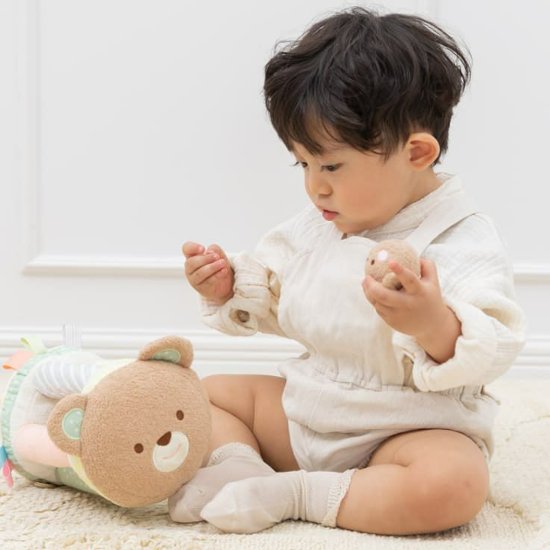 ご出産祝いに！安心・安全の布おもちゃ☆エドインター☆アニマルブロック色々な遊びができるベビー用おもちゃ画像