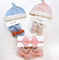 日本製ベビー服ブランド「スタンプル」春の赤ちゃん服入荷！ボーダー綿コットン100％2ウェイオールご出産祝い・ご出産準備に！50-70㎝ベビー用帽子、ベビー用カップ入り靴下ギフトも画像
