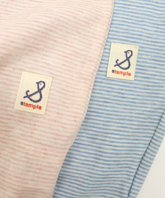 日本製ベビー服ブランド「スタンプル」春の赤ちゃん服入荷！ボーダー綿コットン100％2ウェイオールご出産祝い・ご出産準備に！50-70㎝ベビー用帽子、ベビー用カップ入り靴下ギフトも画像