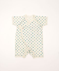 ラッピング無料！出産祝いに人気の日本製ベビーギフトセット 「スタンプル」新生児から使えるショートオール＋ベビー用スタイ2枚セット画像