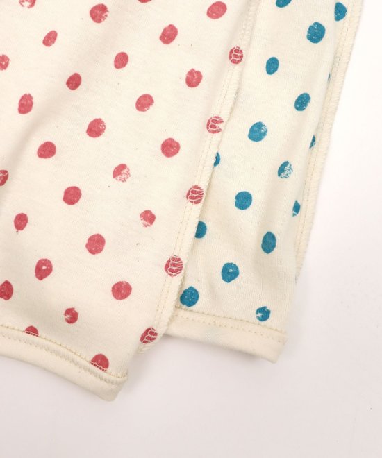 ラッピング無料！出産祝いに人気の日本製ベビーギフトセット 「スタンプル」新生児から使えるショートオール＋ベビー用スタイ2枚セット画像