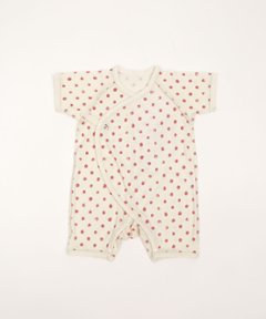 ラッピング無料！出産祝いに人気の日本製ベビーギフトセット 「スタンプル」新生児から使えるショートオール＋ベビー用スタイ2枚セット画像