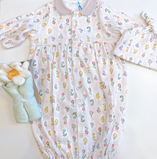 【ラッピング無料】出産祝いに人気｜日本製ベビー服2WAYオールギフト｜女の子におすすめ【上質な贈り物】Boribonウーフ｜新生児から長く使えます画像