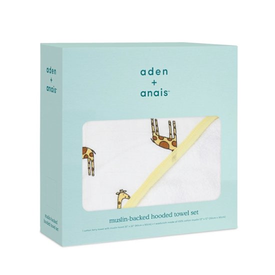 【出産祝いに人気】新生児〜幼児まで使えるエイデンアンドアネイ フード付きタオル＆ウォッシュクロスセット｜コットン100％・大判87cm画像