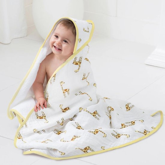 【出産祝いに人気】新生児〜幼児まで使えるエイデンアンドアネイ フード付きタオル＆ウォッシュクロスセット｜コットン100％・大判87cm画像