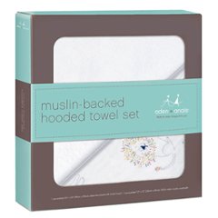 【出産祝いに人気】新生児〜幼児まで使えるエイデンアンドアネイ フード付きタオル＆ウォッシュクロスセット｜コットン100％・大判87cmライオン柄画像