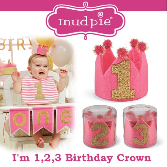 Mud Pie マッドパイ1歳のお誕生日パーティ,1歳記念写真,インスタやフェイスブックなどのSNS映えする☆画像