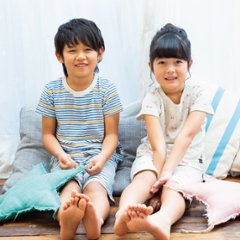 日本発ベビー用品・子供用品ブランド「スタンプル」コットン100％パジャマ・部屋着上下セットピンクリボン90-100画像