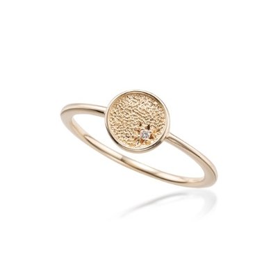 K10YG ピールプレート・ダイヤリングの画像