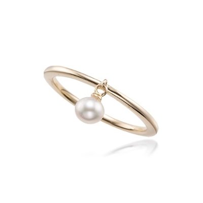 K10YG ランタン・ベビーパールリングの画像