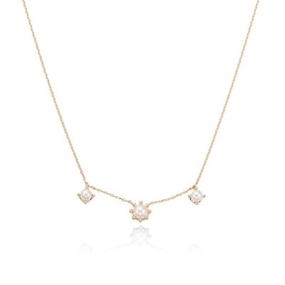 K10YG トロワ・ベビーパールネックレスの画像